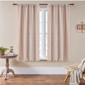 Khaki curtains 63”